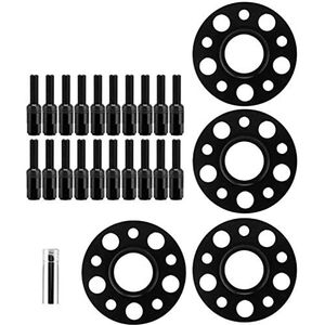 20mm Auto Hub Centric Spoorverbreders Kit Voor Mercedes Voor Benz W202 C Klasse C220 C230 C280 C43 1994-2000 Auto Wiel Afstandsstuk (Color : Zwart)