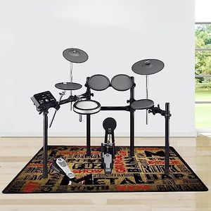 YEMELI Drumkleed, drummat, antislip geluiddicht tapijt, professioneel rechthoek elektronisch jazz drumstel, voor basdrum, snare en ander muziekinstrumentmat-G-200 x 160 cm
