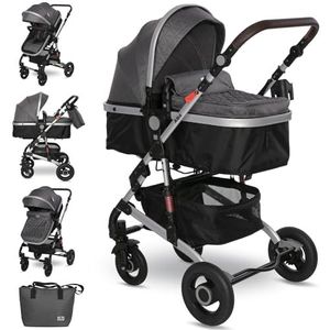 Lorelli Kinderwagen 2-in-1 adapter Alba luiertas om te zetten muggennet, kleur: donkergrijs