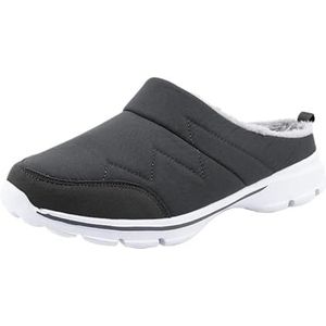 XUCZHAI Winter Mannen Katoenen Schoenen Houden Warme Schoenen Antislip Winter Thuis Slippers Zachte Slippers Vrouwen Koppels Comfortabele Mannelijke Bont Slides, Donkergrijs, 43 EU