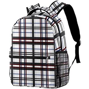 Lichtgewicht Rugzak Tartan Patroon Plaid Klassieke Casual Dagrugzak