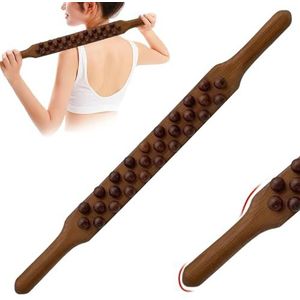 Massage Roller Stick Hout Massage Gereedschap 28 Kralen Rolling Apparaat 23 ''Guasha Triple Rij Kralen Houten Roller Lymfedrainage Massager Stijl 2