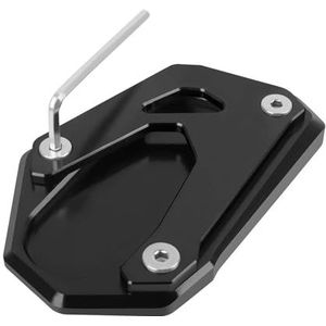 Voor Suzuki GSX-8S GSX8S 2023-2025 Motorfiets CNC Kickstand Voet Zijstandaard Verlengstuk Vergroter Ondersteuningsplaat Pad(Zwart)