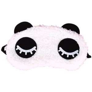 Leuke cartoon gezicht witte panda oogmasker oogschaduw schaduw slaap katoenen bril oogmasker slaapmasker oogbedekking gezondheidszorg 3 stijlen (LY, 2 stuks)