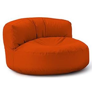 LUMALAND Beanbag Lounge: Zitzak (320 L) voor uw goedgevulde sit-in | Ontdek modern, knuffelbaar design & relax in stijl in- & outdoor I Met aanpasbare EPS vulling | 90 x 50 cm | [Oranje]