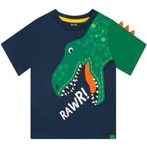 Harry Bear Jongens T-shirt | Dinosaurus Shirt | Zomertop Met Korte Mouwen | Dino T-shirts Voor Jongens | Kinderkleding | Blauw 104