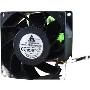 FFB0824EHE 80mm 8038 Speed ​​Case Fan voor Delta 24V 0,75A krachtige PWM-ventilator