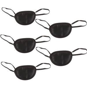 1/2/3/5 stuks piraat ooglapjes slapen ooglapje verstelbare oogpatch zwarte oogpatch (5 stuks)
