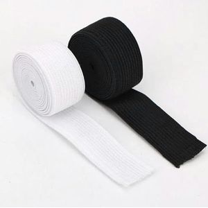 1 meter breedte 59 mm platte elastische band rubberen band voor het naaien van kleding broek accessoires stretch riem kledingstuk DIY naaien stof-zwart-59mm-1M