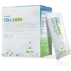 Synergy Worldwide Collagen+ | 30 doses met 5810 mg collageen met vitamine C, hyaluronzuur, zink | Ondersteunt de collageenproductie en versterkt huid, haar, nagels, gewrichten | Neutrale smaak | 180g
