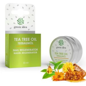 Green idea - Tea Tree Nail Repair - Tea Tree Oil Nagelcrème - Verzorging van verzwakte, beschadigde, zachte of broze nagels - Zakformaat - 10 ml