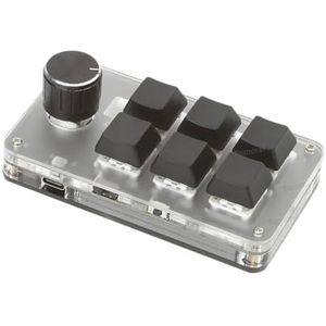 QPSJXN Aanpasbaar RGB Bluetooth Mechanisch Toetsenbord Hot Swappable Macro Programmeerbare Mechanische Schakelaar Compatibel Toetsenbord (601 BT Zwart)