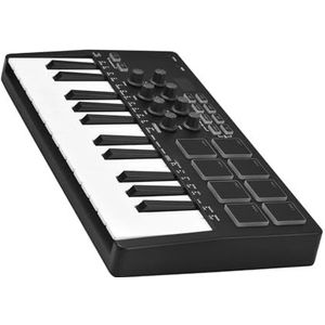Elektronische Piano Mini USB-toetsenbordcontroller Met 25 Aanslaggevoelige Toetsen, 8 RGB-verlichte Pads En 8 Knoppen (Color : 02)