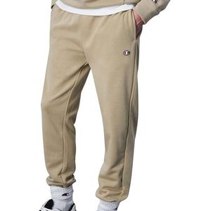 Champion Legacy Icons Powerblend Terry C-logo Rib Cuff trainingsbroek beige, L heren SS24, Beige, L