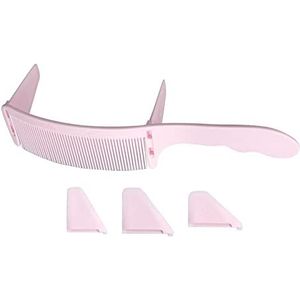 Duurzaam Gebogen Kam Voor Kapper Haarstylist Terug Haar Styling Roze