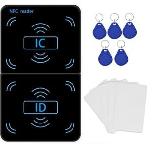NFC-Lezer, Schrijver, Kopieermachine, Duplicator 125 KHz 13,56 MHz USB UID T5577 EM4305 RFID-Sleutelhanger, Smartcardtag, Gecodeerde Programmeur