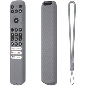 voor TCL RC813 FMB1/RC923 FMB3 Afstandsbediening Hoesjes Covers Sleeve Shell Beschermende Siliconen Voor TCL Smart TV RC902V FMR1 FMR4 FMR5 Afstandsbediening (Grijs)