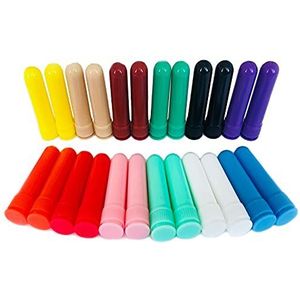 24 Stuks Etherische Oliebuizen, Etherische Oliebuizen Neusinhalator, Navulbare Inhalator, Om Het Lichaam te Ontspannen en u te Helpen Slapen