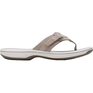 Clarks Breeze Sea Teenslippers voor dames, Licht Taupe, 36 EU
