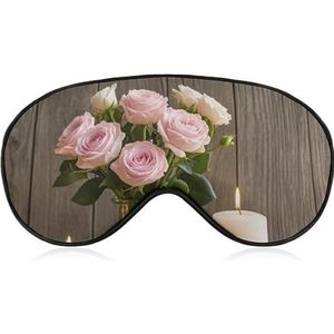 Ademend oogmasker kaarsen mooie bloemen bedrukt zachte slaap oogmaskers met verstelbare riem oogbedekking ooglapjes lichtblokkerende oogmasker voor kantoor dutje reizen