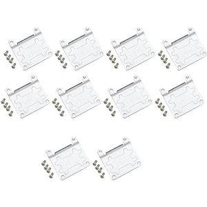 AMIUHOUN 10 STKS Mini Metalen PCIE PCI-E Half Full Size Uitbreidingskaart Draadloze WiFi PCI-Adapter Beugel Met Schroeven