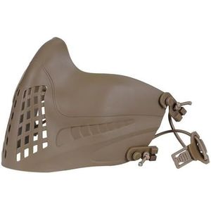 Airsoft-Gezichtsbescherming voor Schietsporten Tactische Snelle Helm met Gespbevestiging Airsoft-Masker met Hoofdband(Mud color)