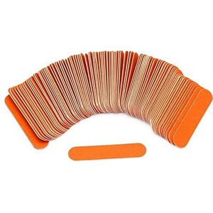 Een nagelsnijder 500 stuks dubbelzijdige houten nagelvijltjes for gellak, manicure en pedicure, veelkleurig(Oranje)