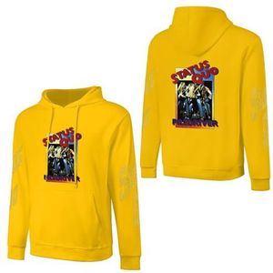 LSMCCOTP Sta-tus Logo Qu-o Katoenen Hoodie Pullover Heren Lange Mouw Sweatshirt Met Zak Voor Mannen Zachte Zwarte Hoody Basic Casual Fans Merch 3XL, Medium Geel-stijl, XXL