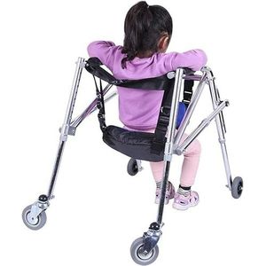 Kinderrollator Met Vier Wielen, Opvouwbare Trainer Voor De Onderste Ledematen, Opvouwbare Ondersteunde Rollator, Training Rollator (Maat: S)