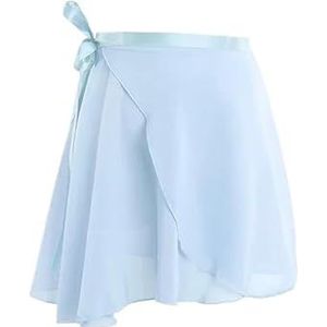 Ballet Rok Vrouwen Dans Rokken Lace-up Chiffon Ballet Rokken Meisjes turnpakjes Rok Ballet Praktijk Dansen Mini Rokken, Lichtblauw, Height 160cm-175cm