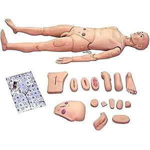 Professionele 170 cm levensgrote patiëntenzorg oefenpop voor mannen en vrouwen Verwisselbare training CPR-simulator voor medische verpleegkunde oefenpop