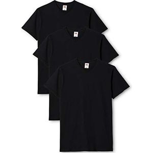 Fruit of the Loom T-shirt voor heren, Zwart, L