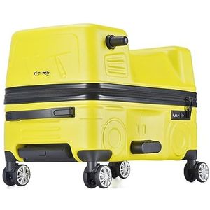 Cabinebagage Rolkoffer, Creatieve Rijkoffers Draagbare Bagage Jongens En Meisjes Reizen Harde Koffer Reiskoffer Handbagage (Color : Yellow, Size : 20inch)
