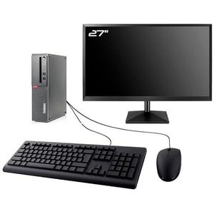 PC Lenovo M910s SFF display 27 inch Intel I3-6100 RAM 8 GB SDD 240 GB W11 WiFi (gereviseerd)