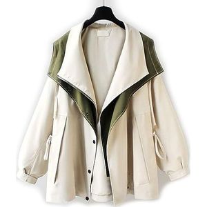Spring and Autumn Women's Mid-length Trench Coat Hooded Zipper Loose Jacket Korean Version Fashion Little Chap Windbreak Women