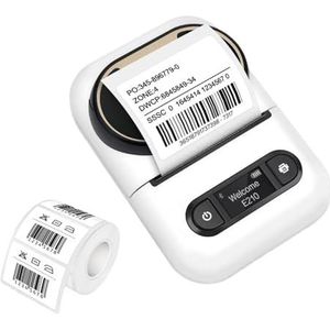 Thermisch Printer Draagbare Miniprinter E210 Thermische Labelprinter Labelmaker Zelfklevende Stickerprinter Duidelijk Snel(White Printer)