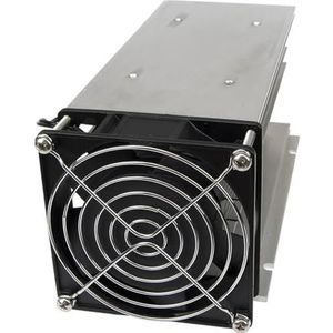 FULIMEI FHSI02F-180 180 * 100 * 95 Mm 120A Drie Fase Solid State Relais SSR Koellichaam Radiator Met 220VAC Fan en Beschermhoes(Oil retaining)