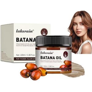 Baorder 100ML Ruwe Batana Olie voor Gezond Haar, 100% Natuurlijk, Puur, Ongeraffineerd en Authentiek Koudgeperste Organische Sebi Batana Olie uit Honduras, Voorkomt Haaruitval Herstelt Beschadigd Haar