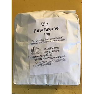 Naturhaus-Kaiser 1 kg biologische kersenpitten, losse vulling voor warmtekussens, kersenpitkussens, koudekussen, vulling, korrelkussen, vulmateriaal, kersenpitzakjes, voetmassage, ergotherapie,