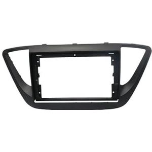 9 inch autoframe-fascia-adapter compatibel met Hyundai Verna Accent Solaris 2016-2018(Black Frame)