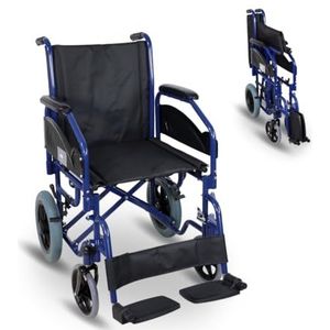 Rolstoel | Opvouwbaar | Afneembare armleuningen en voetsteunen | Orthopedisch | Zwart | Maestranza | Mobiclinic