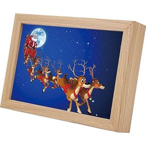 Verlichting Schilderij Decoratie, Verstelbare LED Gloeiende Kerst Fotolijst Oplichtende Schilderij, USB-aangedreven Huisdecoratie met 3 Kleuropties, voor Stressverlichting en (A5)