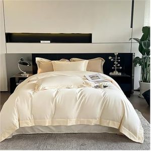 100 Egyptisch katoenen beddengoedset Queen King Size Linnen Kussenslopen Laken Dekbedovertrekset, beddengoed(White,FLAT BED SHEET-QUEEN 4PCS)
