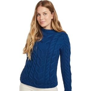 Aran Woollen Mills Damestrui, blauw, L