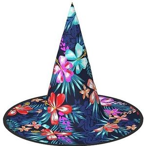 DEXNEL Halloween Hoed - Cosplay Hoed met Halloween Party Decroation Dress Up Party Supplies voor Volwassen Bloemen Blauw
