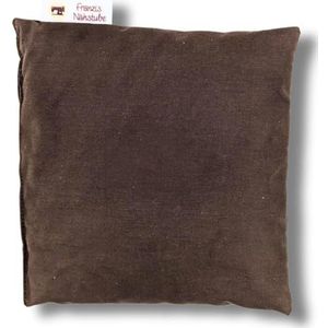 Franzis Nähstube 20x20cm Bruin speltkussen van 100% katoen I Speltgraankussen 20x20 voor magnetron I Warmtekussen, Speltkern kussen, Nekverwarmend kussen