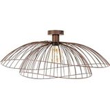 QAZQA pua - Design Plafondlamp - 1 lichts - Ø 66 cm - Brons - Woonkamers-sSlaapkamers-sKeuken