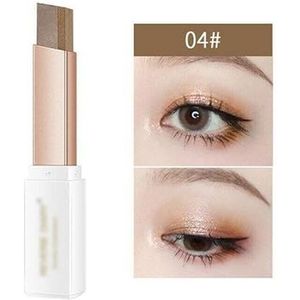 Dubbele kleur glitter oogschaduw stick matte oogschaduw make-up waterdichte tweekleurige Shimmer cosmetica schoonheid make-up tool (Size : 04)