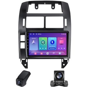 9"" Autoradio Bluetooth geldt voor Volkswagen Polo Mk4 IV 4 2001-2009 Carplay Android Auto/DSP/WiFi GPS Navi RDS/FM Ingebouwde en WiFi,Android 14 Radio 2 din met achteruitrijcamera(B,C30 Pro)