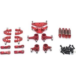 MANGRY Fit for Wltoys 284131 K969 K979 K989 K999 P929 Upgrade Onderdelen Kit Suspension Arm Schokdemper Stuurblok RC Auto accessoires (Size : Red)